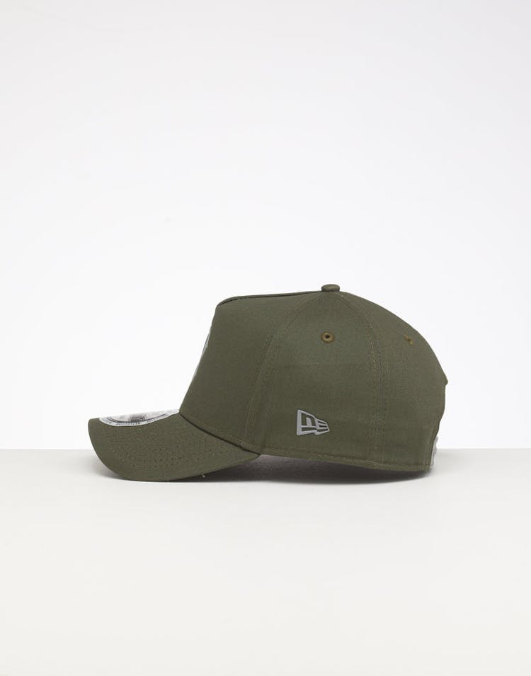 New Era Boston Red Sox 9FORTY A-Frame Reflective Logo Snapback Olive/3M