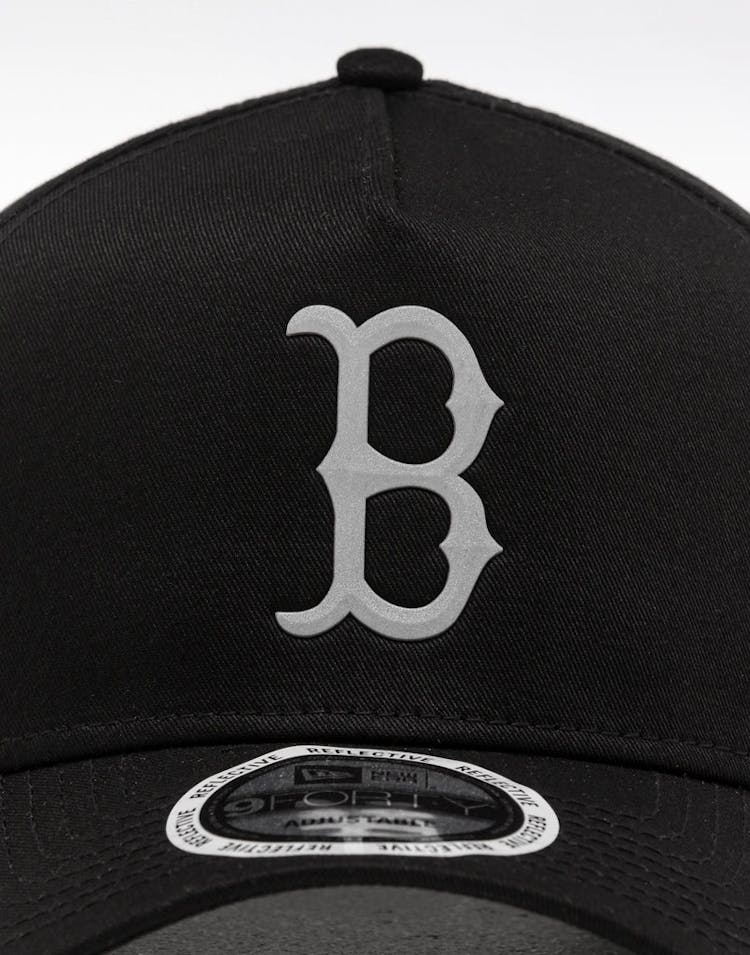 New Era Boston Red Sox 9FORTY A-Frame Reflective Logo Snapback Black/3M