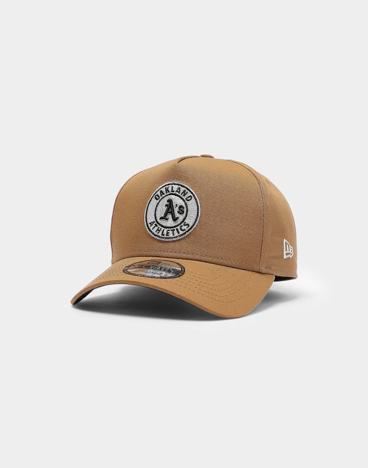 New Era Oakland Athletics Circle Logo 9FORTY K-Frame Snapback Wheat