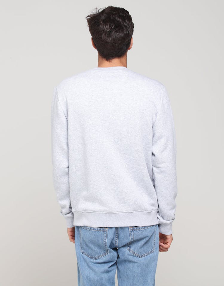 Lacoste Crew Neck Logo Sweat Silver