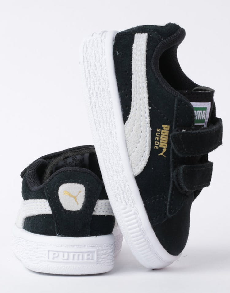 Puma Infant Suede 2 Straps Black/White
