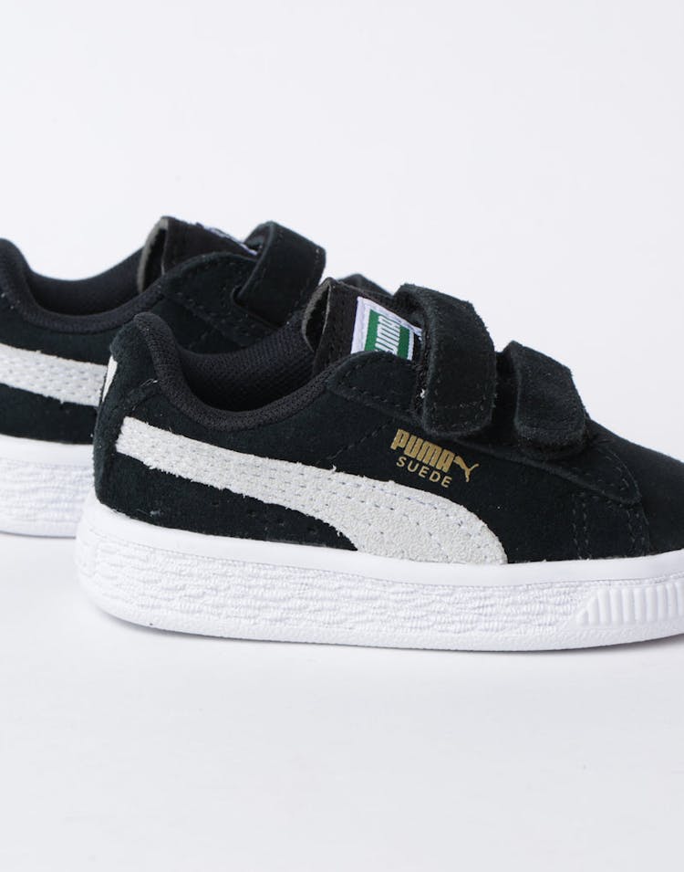 Puma Infant Suede 2 Straps Black/White