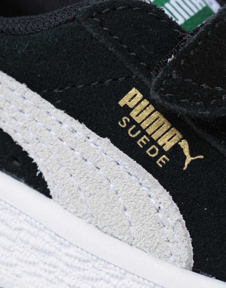 Puma Infant Suede 2 Straps Black/White