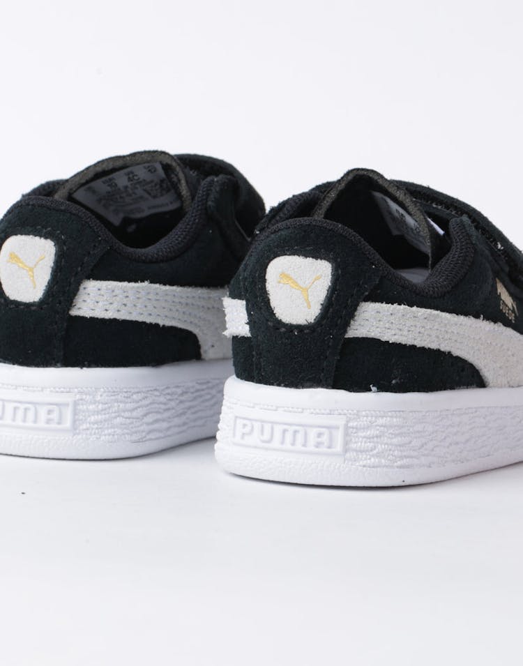 Puma Infant Suede 2 Straps Black/White