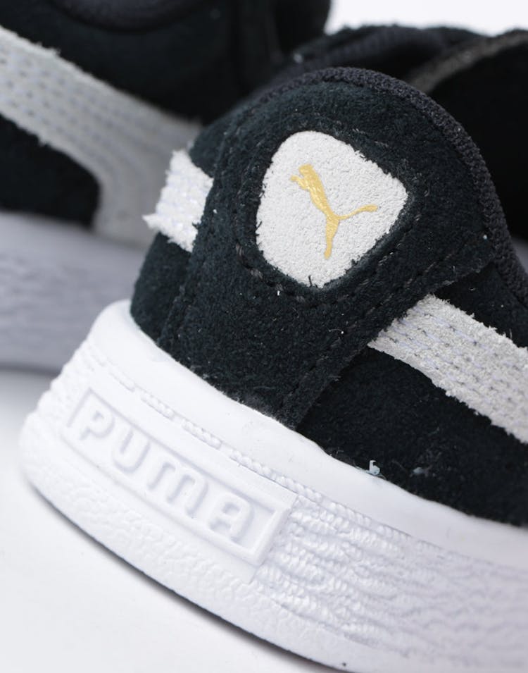 Puma Infant Suede 2 Straps Black/White