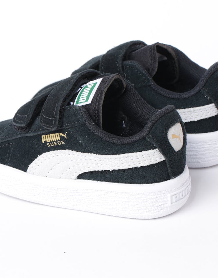 Puma Infant Suede 2 Straps Black/White