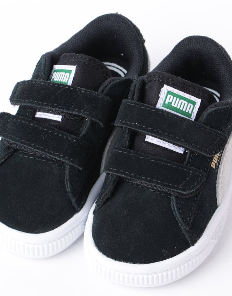 Puma Infant Suede 2 Straps Black/White