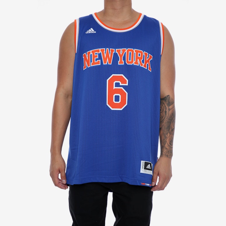 Adidas Performance New York Knicks Kristaps Porziņģis '6' Swingman Jersey Blue