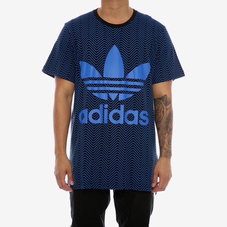 Adidas Originals Herringbone AOP Tee Black/Blue