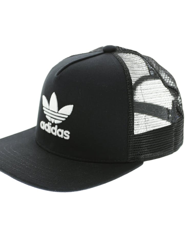 Adidas Trefoil Flat Peak Trucker Black