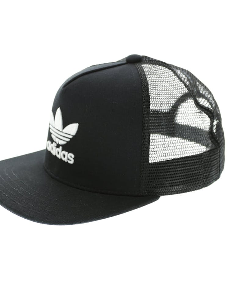 Adidas Trefoil Flat Peak Trucker Black