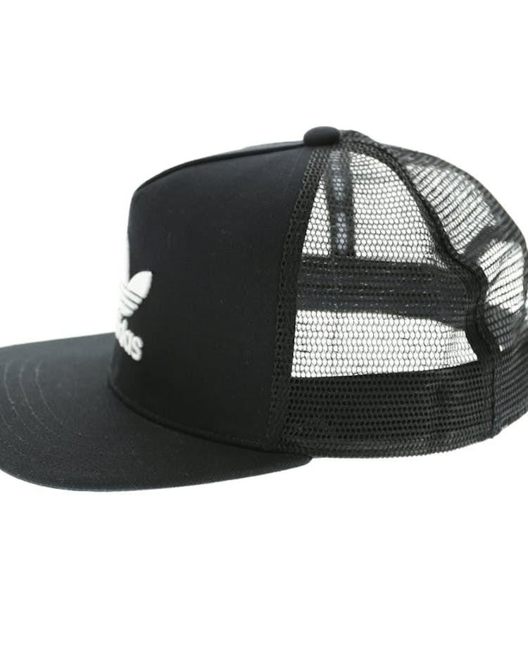 Adidas Trefoil Flat Peak Trucker Black