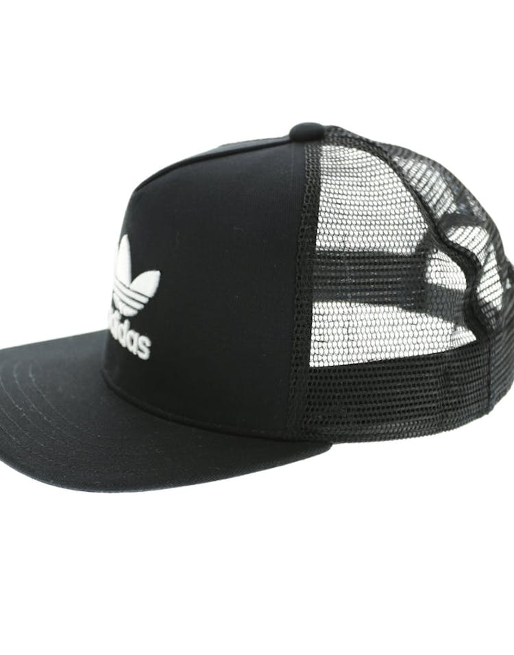 Adidas Trefoil Flat Peak Trucker Black