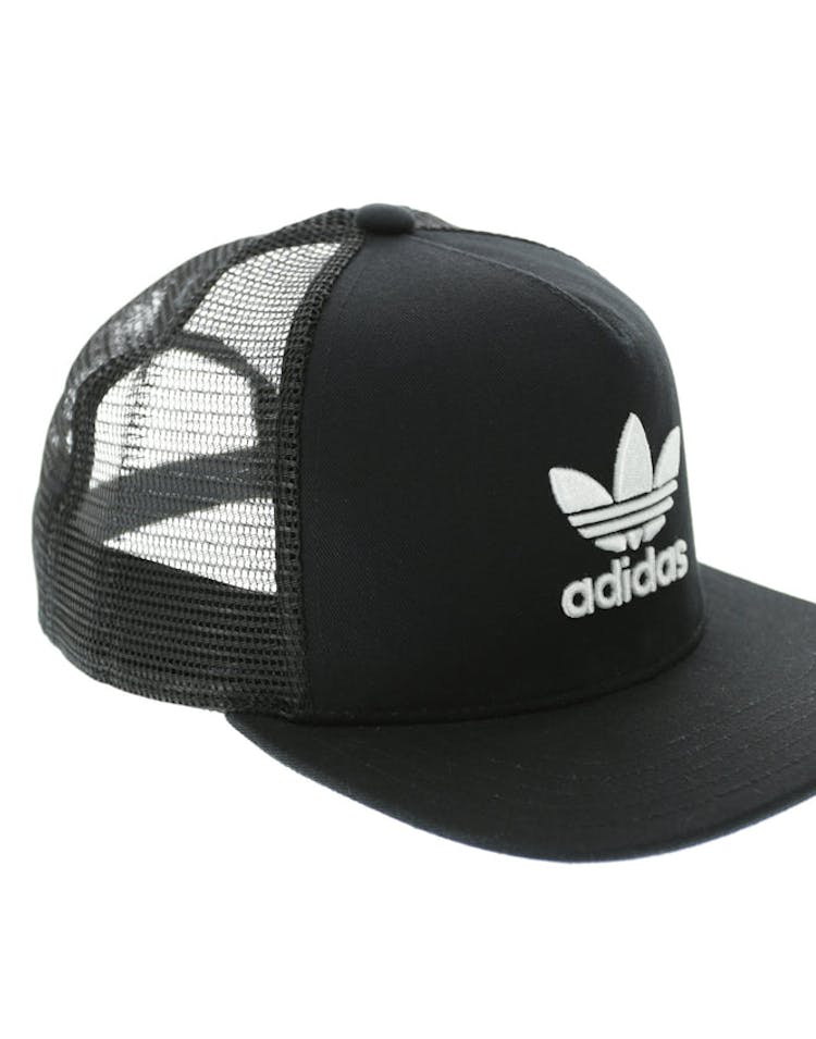 Adidas Trefoil Flat Peak Trucker Black