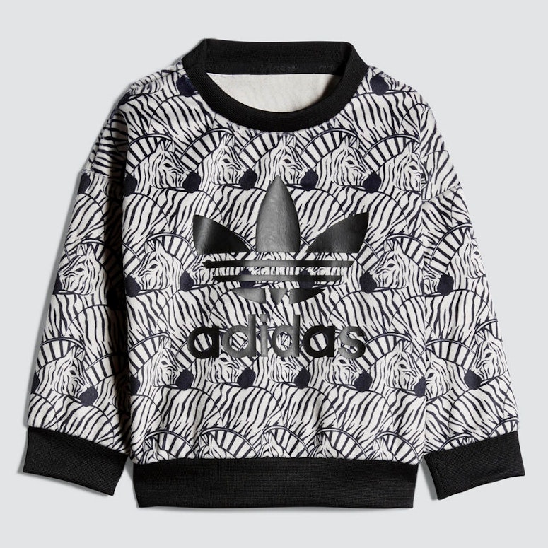 Adidas Infant Zebra Crew Tracksuit Set Brown/Black