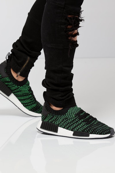 Adidas NMD R1 STLT Primeknit Green/White/Black