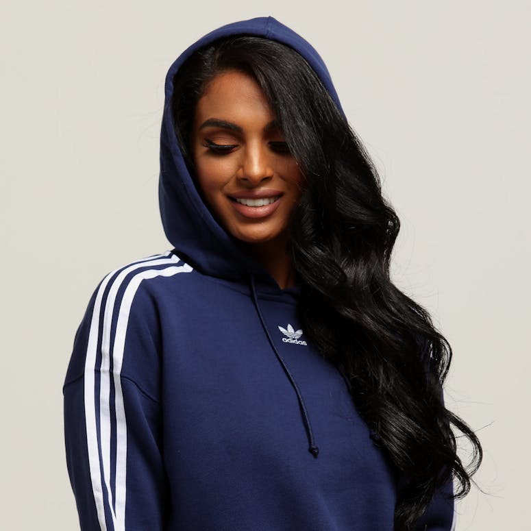 Adidas Women's Cropped Hoodie Dark Blue