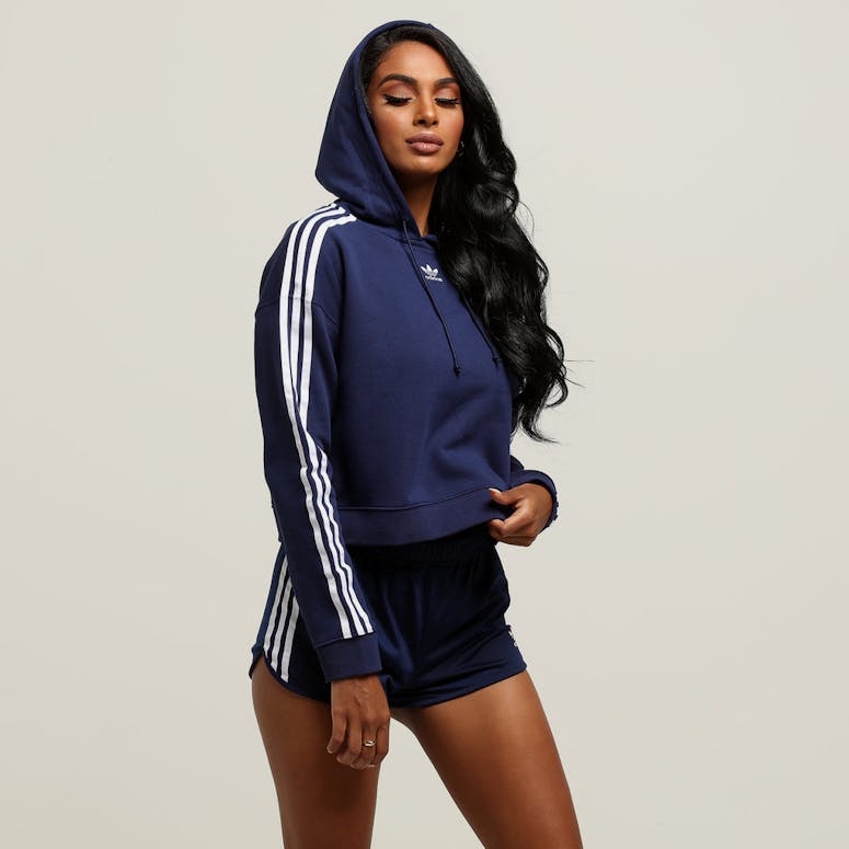Adidas Women's Cropped Hoodie Dark Blue
