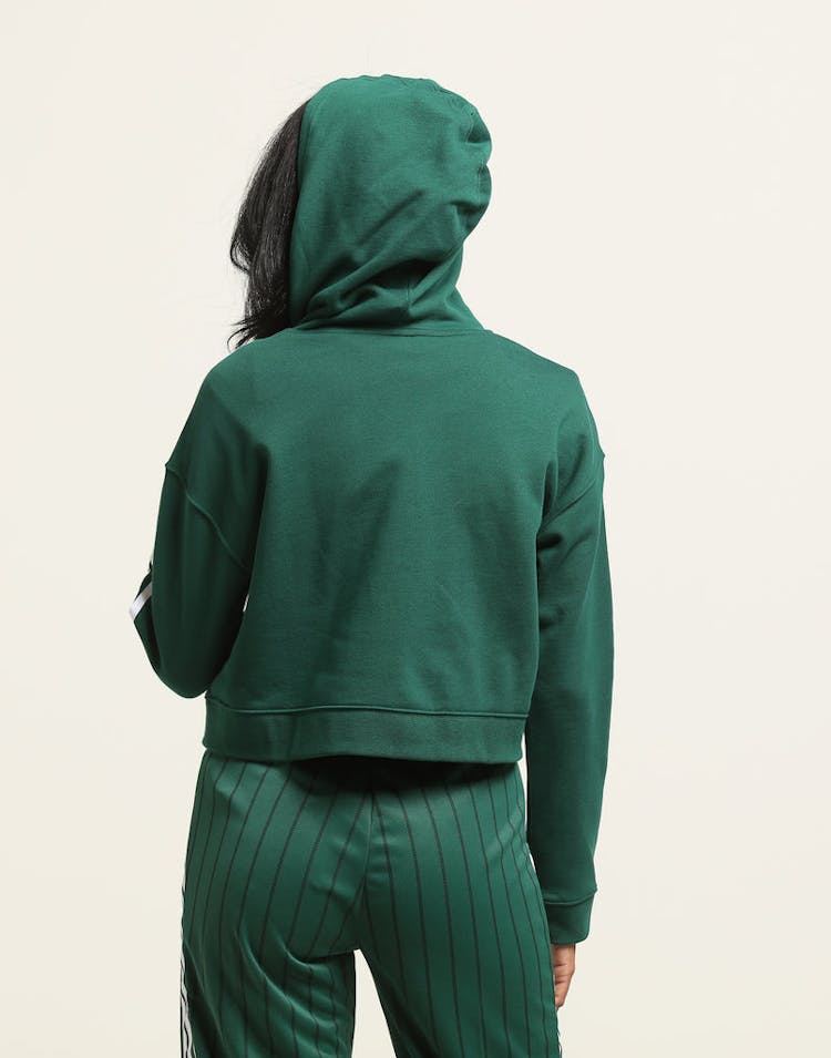 Adidas Women's Cropped Hoodie Dark Green