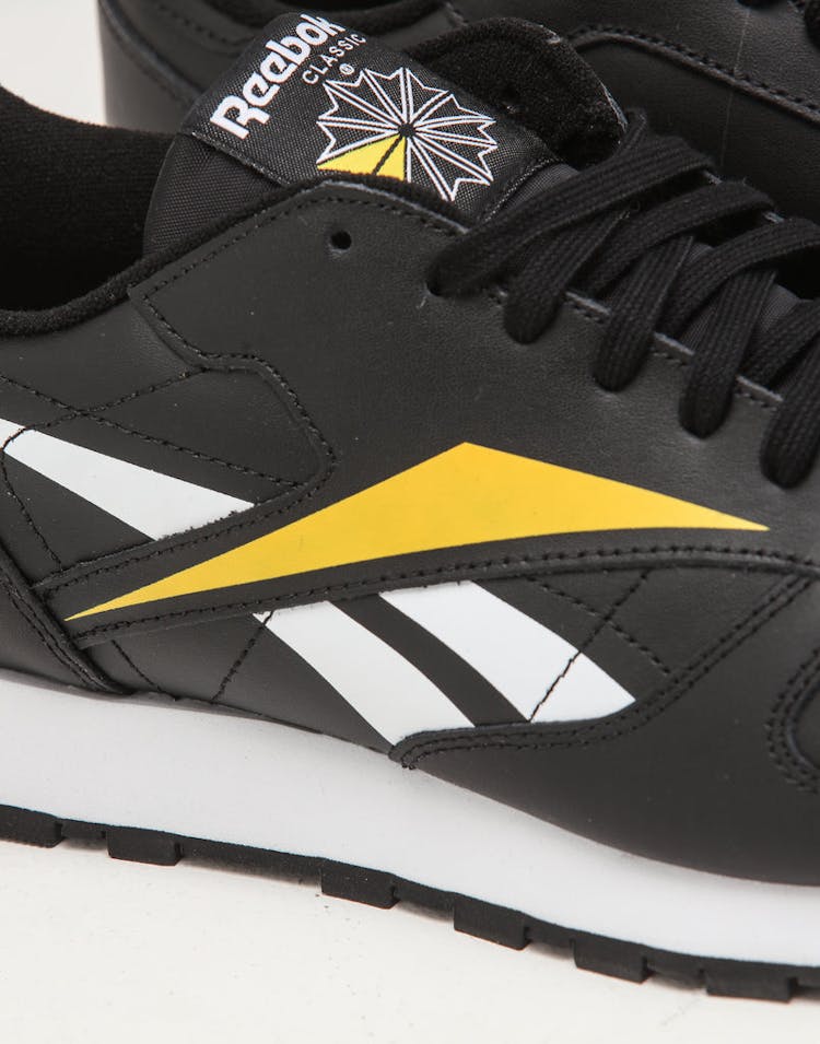Reebok CL Leather Vector Black/White/Yellow