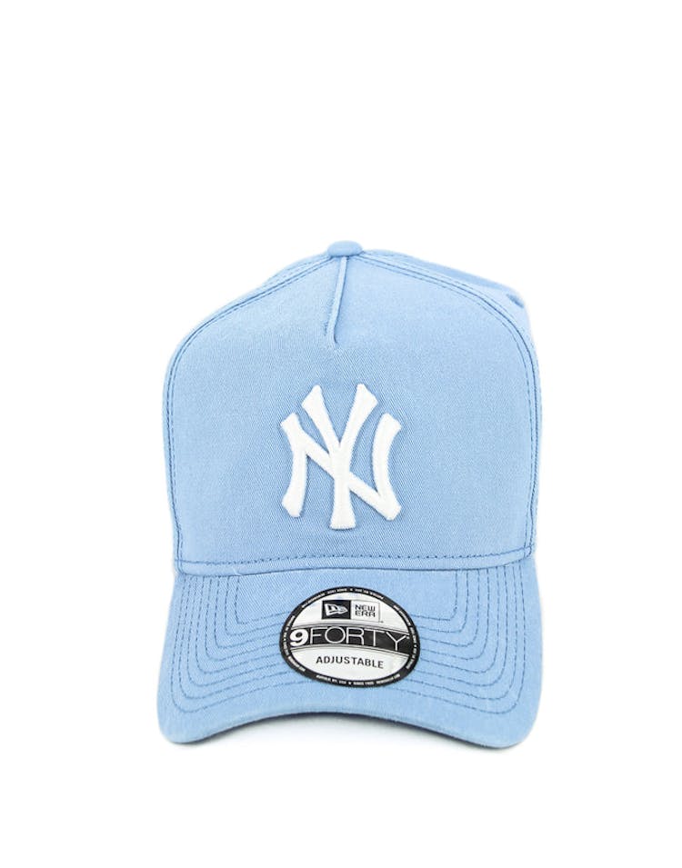 New Era Yankees 9FORTY A-Frame Washed Snapback Blue/white