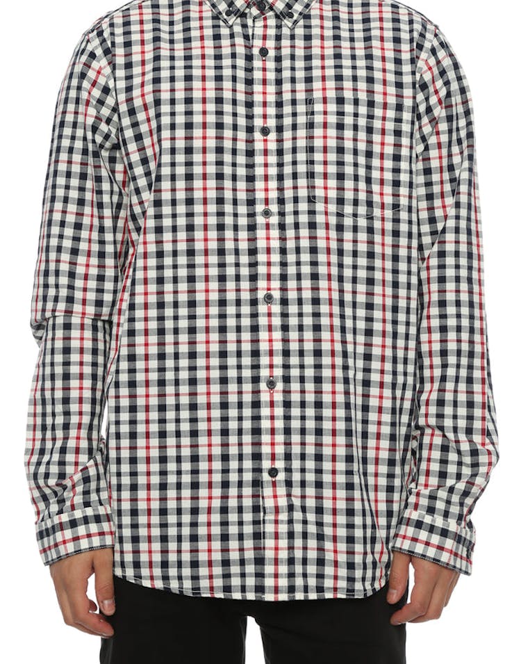 Patagonia Bluffside Button up White/red/navy