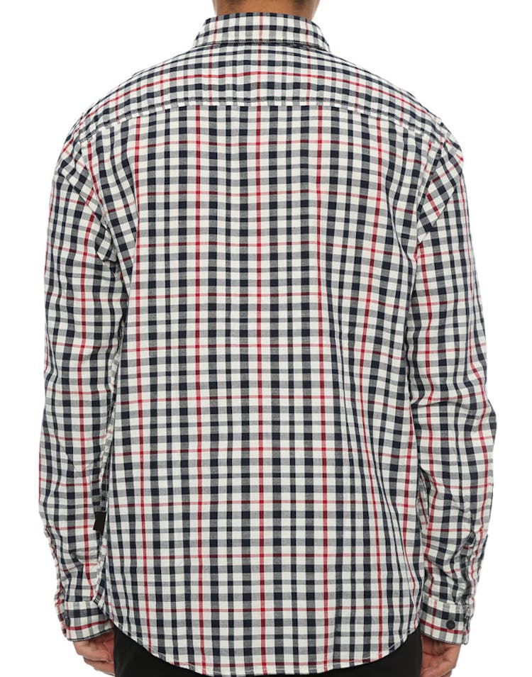 Patagonia Bluffside Button up White/red/navy