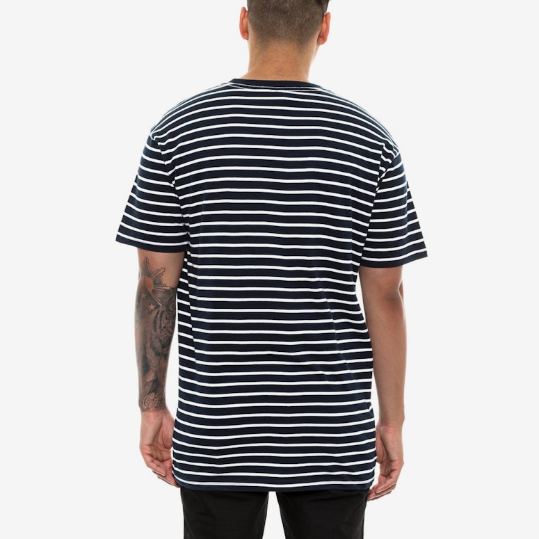 AS Colour Staple Stripe Tee Navy/White