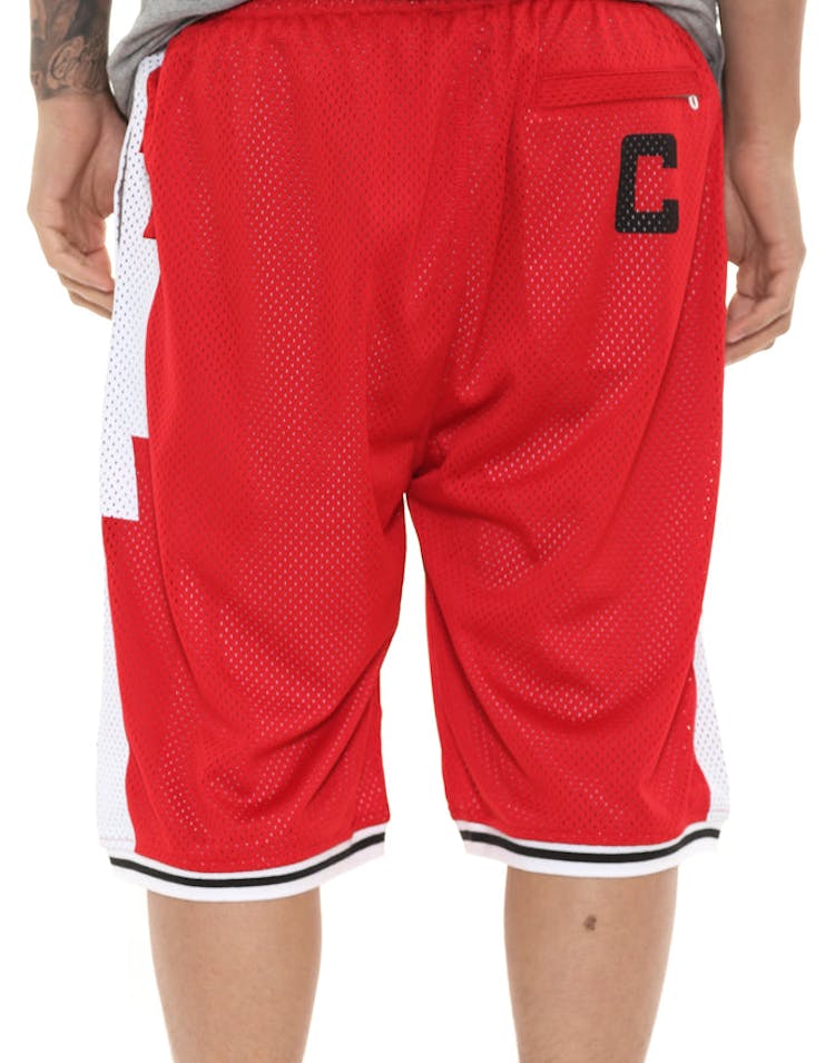Crooks & Castles Tribal Basketball Shorts Red