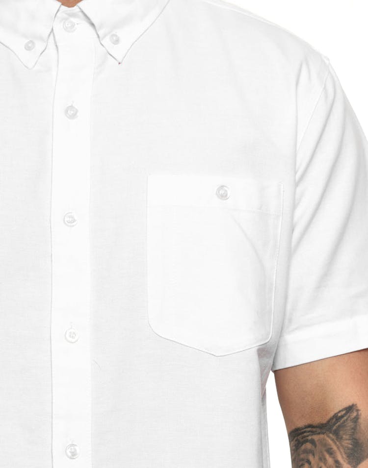 Crooks & Castles Good Fella Short Sleeve Button Up White