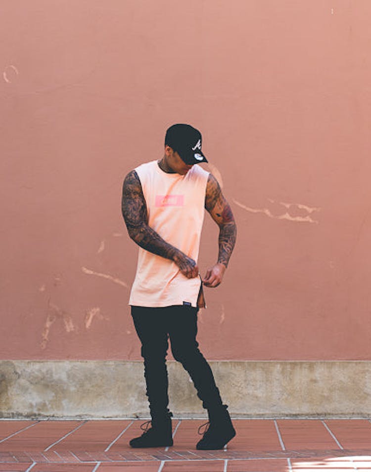 Carré incline Capone 2 Muscle Tee Peach