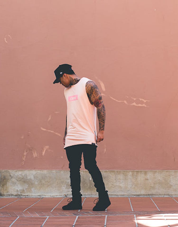 Carré incline Capone 2 Muscle Tee Peach