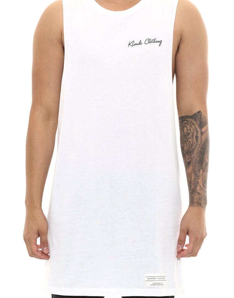 Kloude Clothing Beached Whale Tank White