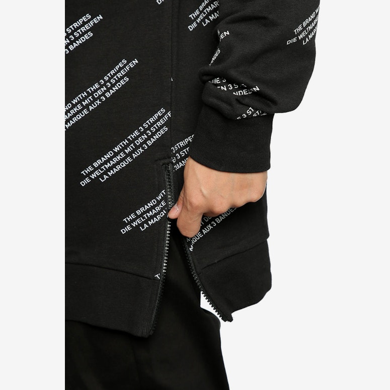 Adidas Originals ALLOVER PRINT WORD CREW Black