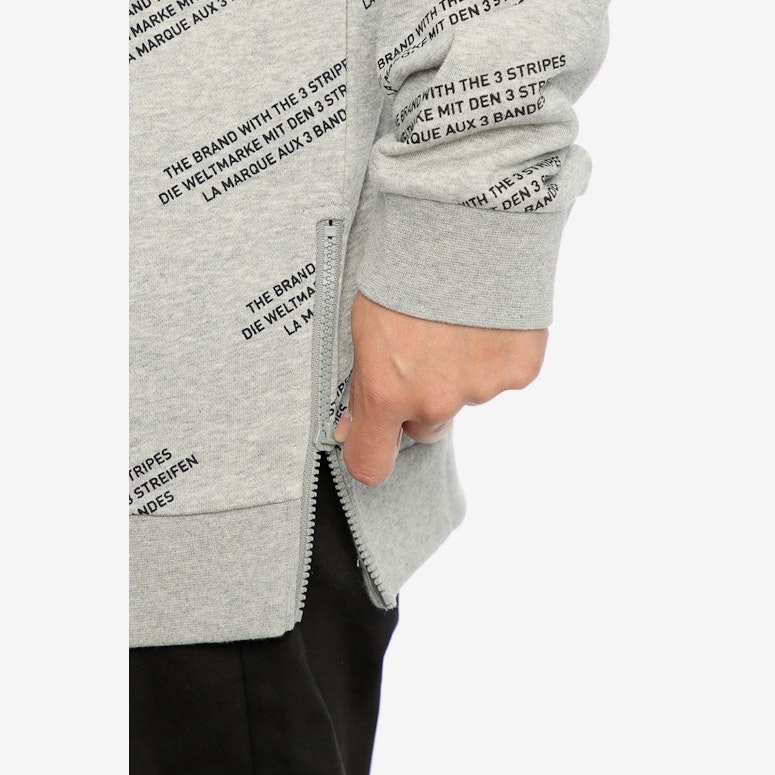 Adidas Originals ALLOVER PRINT WORD CREW Grey