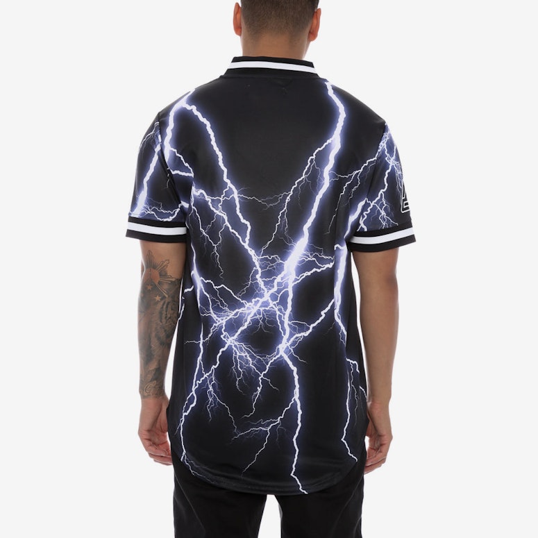 Black Pyramid BP Lightning Baseball Jersey Black