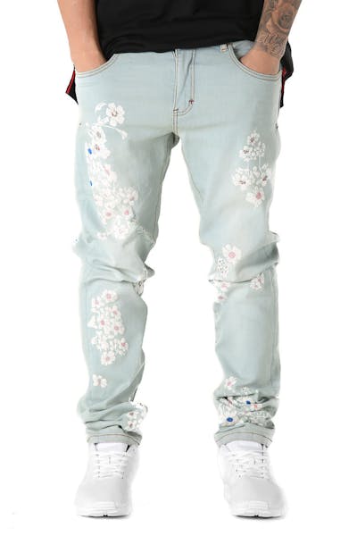 Detache Cria Denim Pants Sandwash Floral