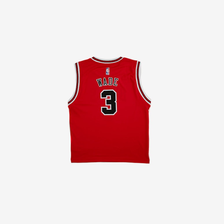 Adidas Performance NBA Chicago Bulls Dwyane Wade Youth Jersey '3' Red