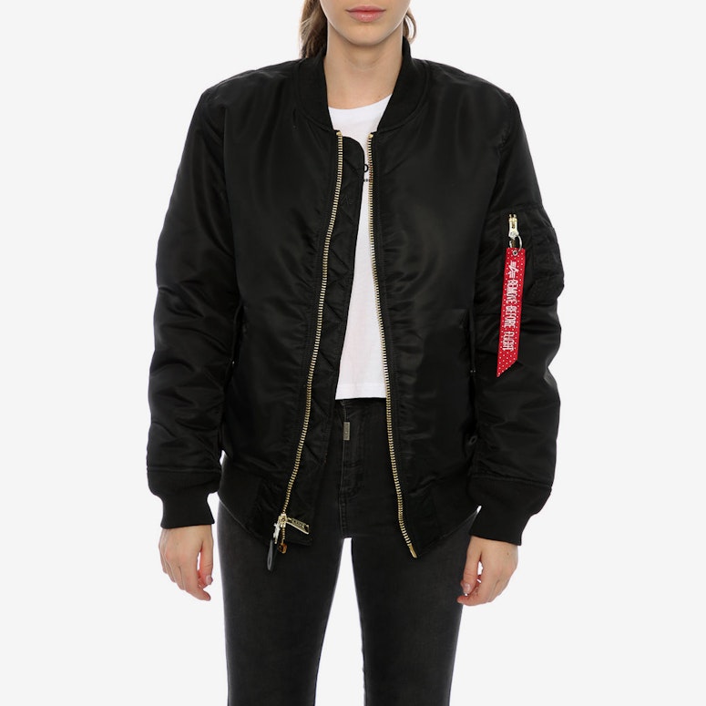 Alpha Industries Women's MA-1 Slim Flight Jacket Black