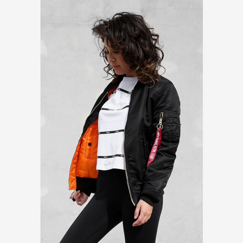 Alpha Industries Women's MA-1 Slim Flight Jacket Black