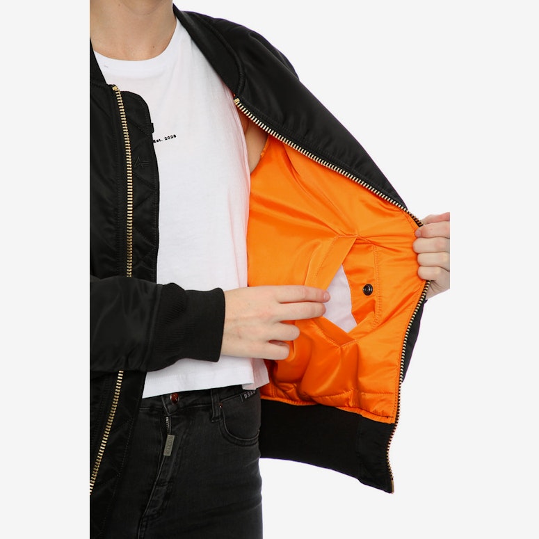 Alpha Industries Women's MA-1 Slim Flight Jacket Black