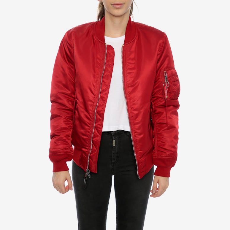 Alpha Industries Women's MA-1 Slim Flight Jacket Red