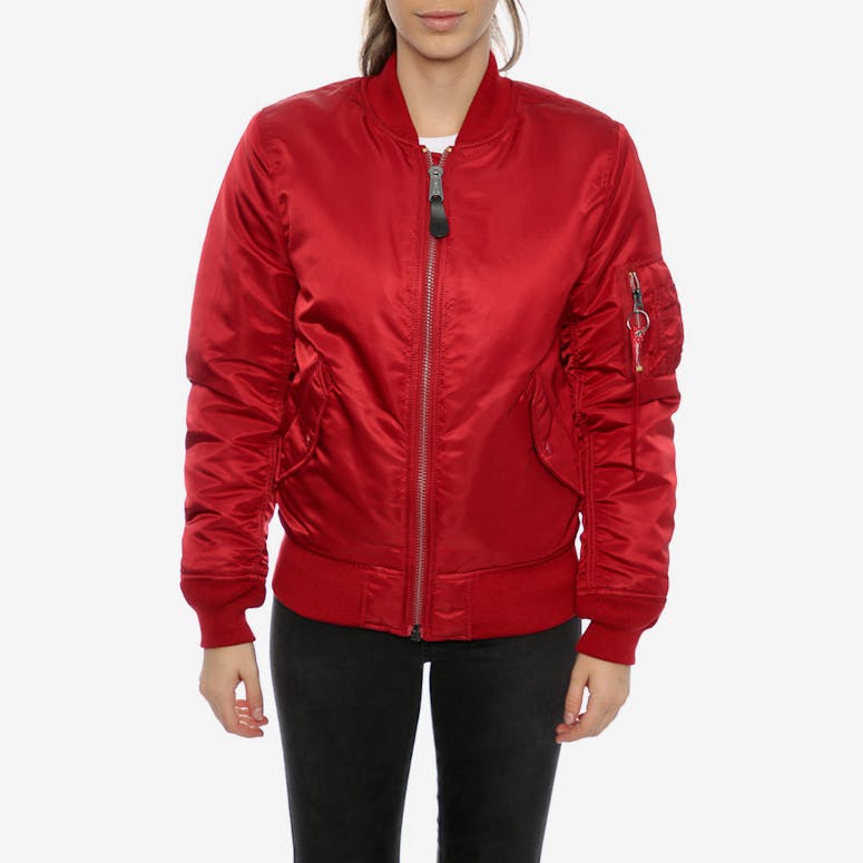 Alpha Industries Women's MA-1 Slim Flight Jacket Red