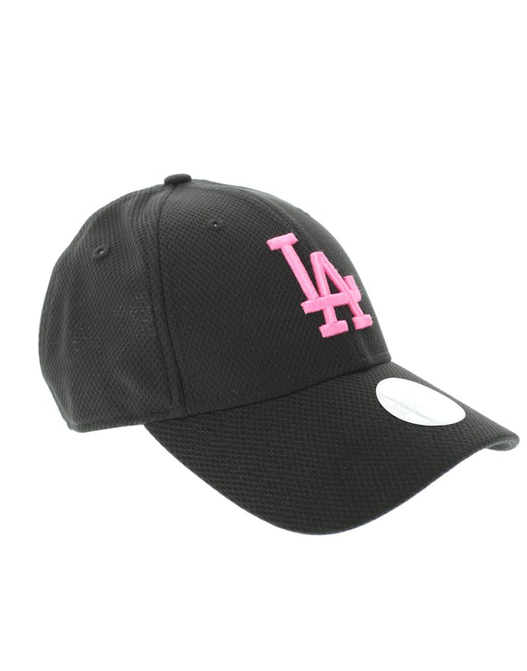 New Era Women's Los Angeles Dodgers Neon Pop 9FORTY Velcroback Black/Pink