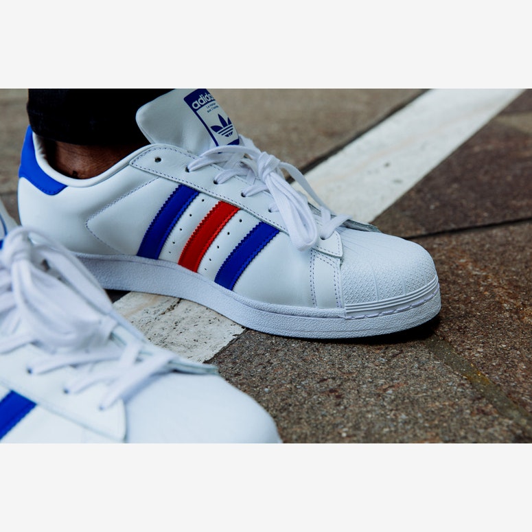 Adidas Originals Superstar White/Blue/Red