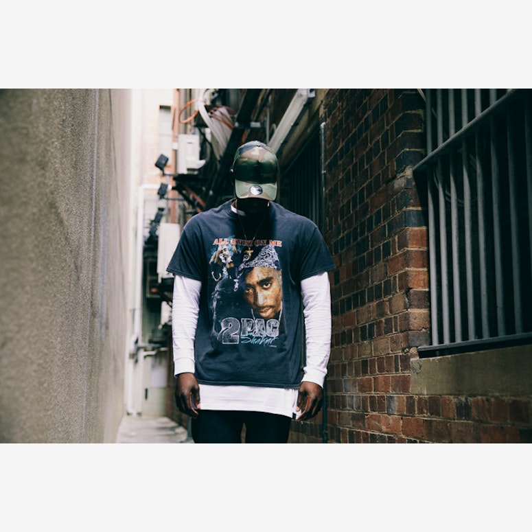 Bravado Tupac Into The Blue Vintage Tee Black