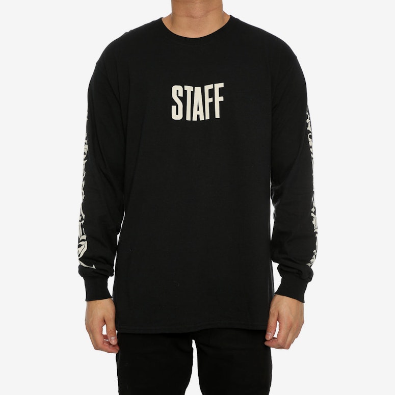 Justin Bieber Gothic Staff Long Sleeve Tee Black