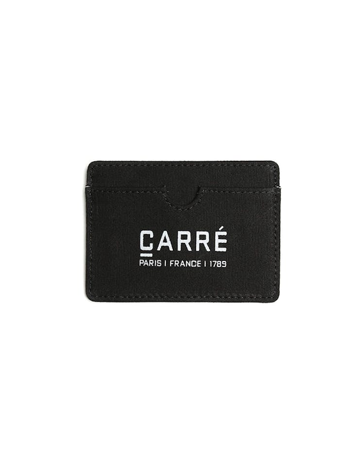 Carré Argent Canvas Card Holder Black