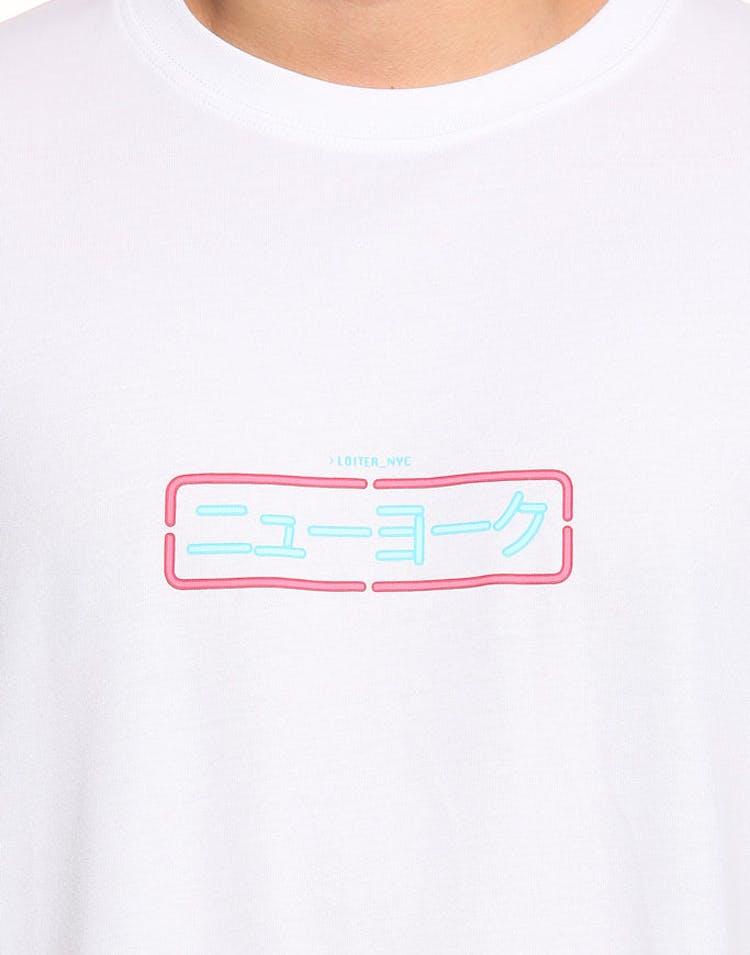 Loiter NYC Neon Dreams SS Tee White