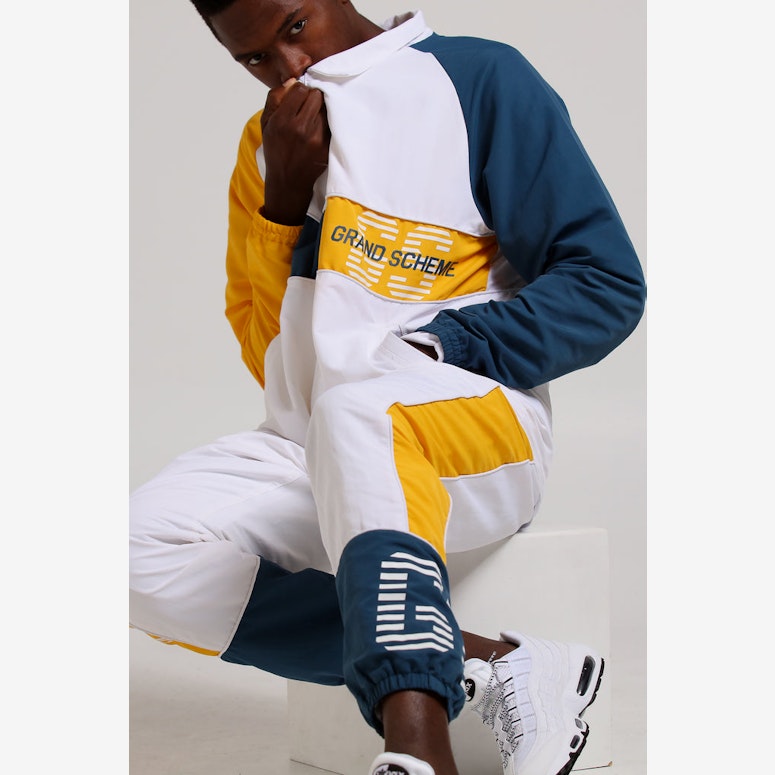 Grand Scheme Off Side Jacket White/Blue/Yellow